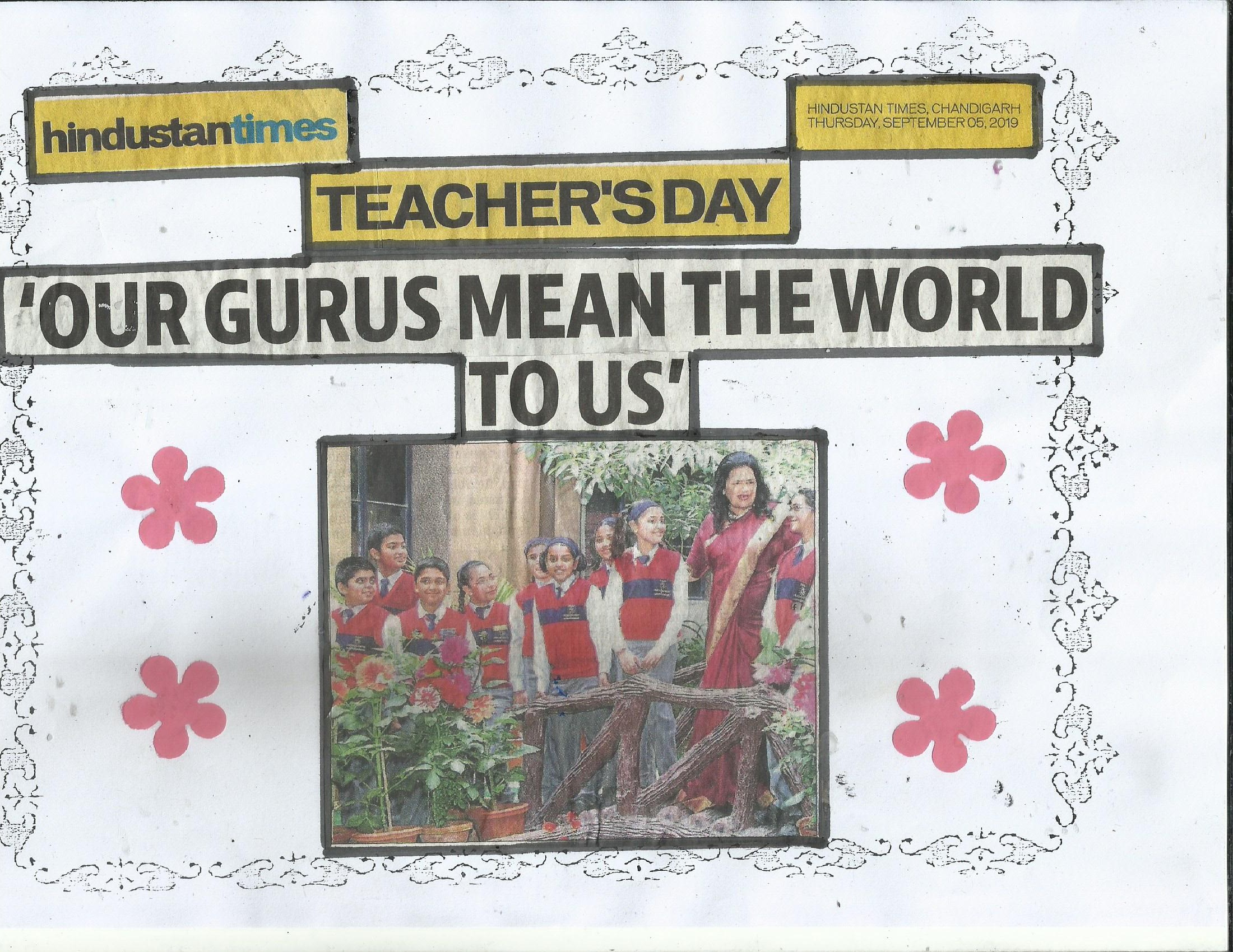 Director Madam’s Teacher’s Day Article - Ryan International School, Dugri